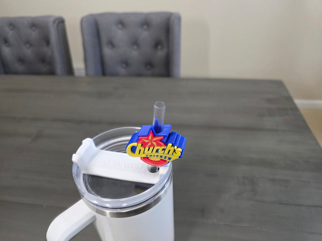 Puerto Rico Fried Chicken Straw Charm | 3D Printed PLA 10mm Straw Topper | Island Food Cup Accessory