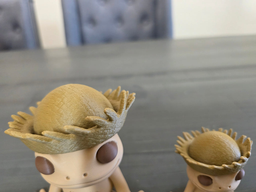 Puerto Rico Sitting Coquí with Pava Hat Desk Buddy | 3D Printed PLA Figurine | Boricua Frog Decor | 1.75” 2.5” 4” Sizes