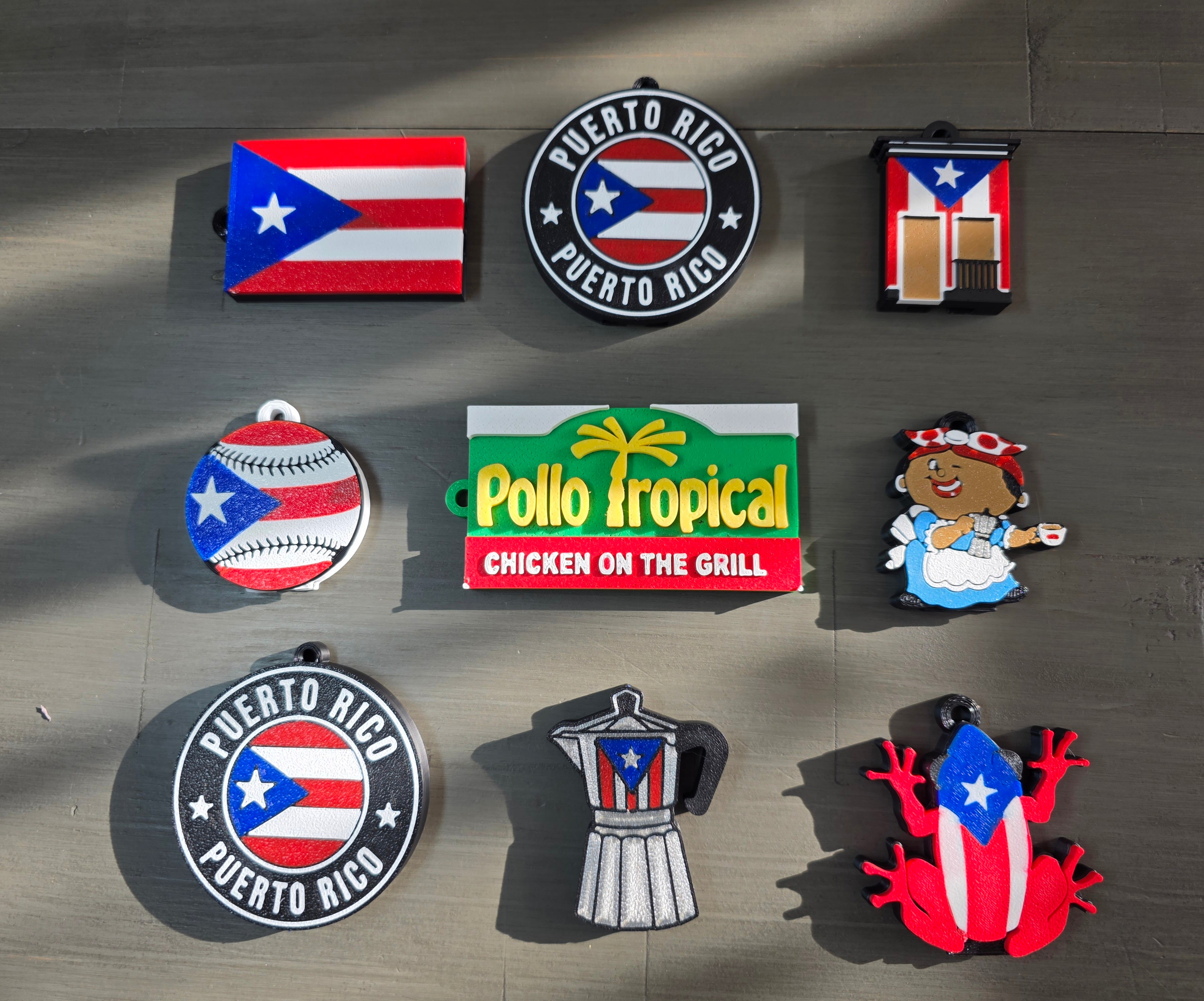 Puerto Rico Can Tab Opener | 3D Printed Drink Opener | Boricua Flag, Baseball, Coquí & Coffee Lady Styles