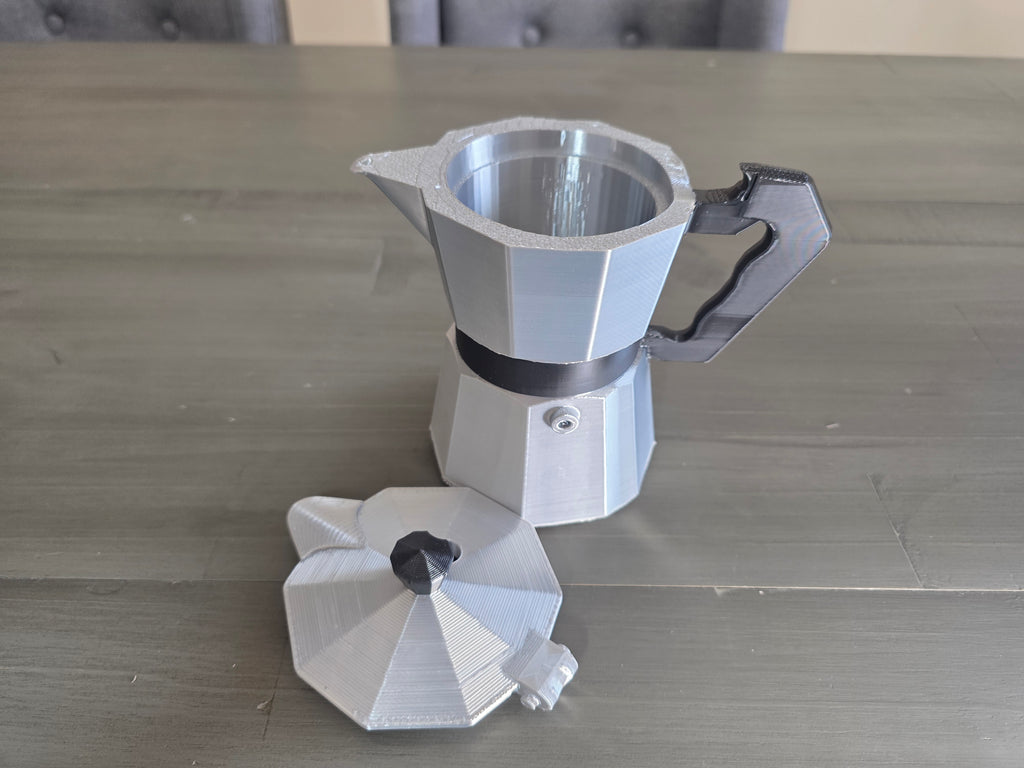 Puerto Rico Greca Can Holder Or Moka Pot Can Holder | 3D Printed Silk PLA | Boricua Coffee Pot Drink Holder | Puerto Rico Flag Decor
