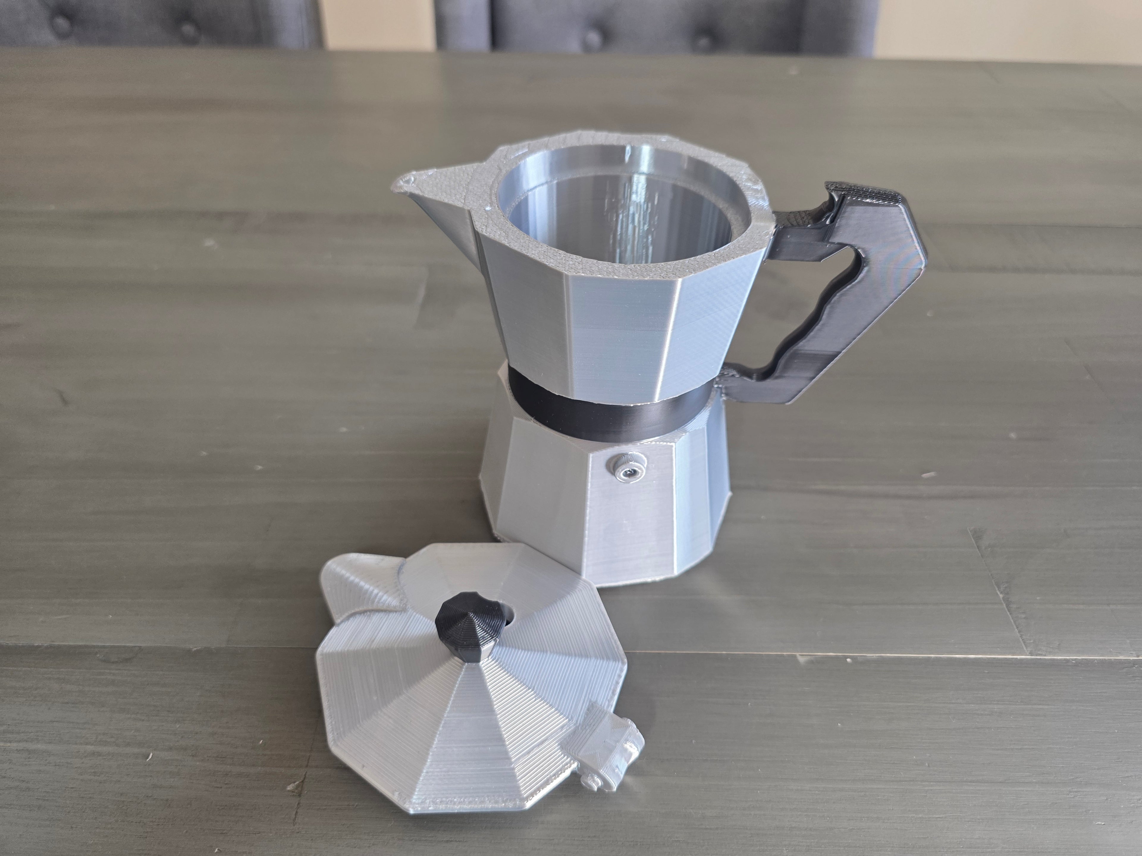 Puerto Rico Greca Can Holder Or Moka Pot Can Holder | 3D Printed Silk PLA | Boricua Coffee Pot Drink Holder | Puerto Rico Flag Decor