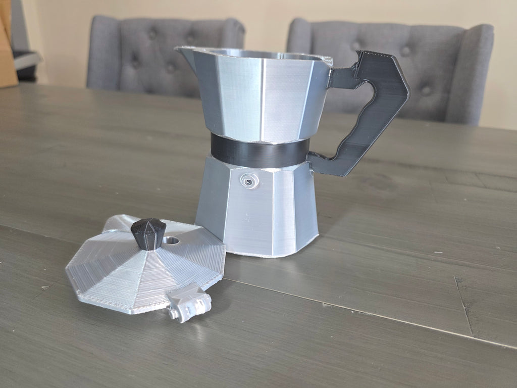 Puerto Rico Greca Can Holder Or Moka Pot Can Holder | 3D Printed Silk PLA | Boricua Coffee Pot Drink Holder | Puerto Rico Flag Decor