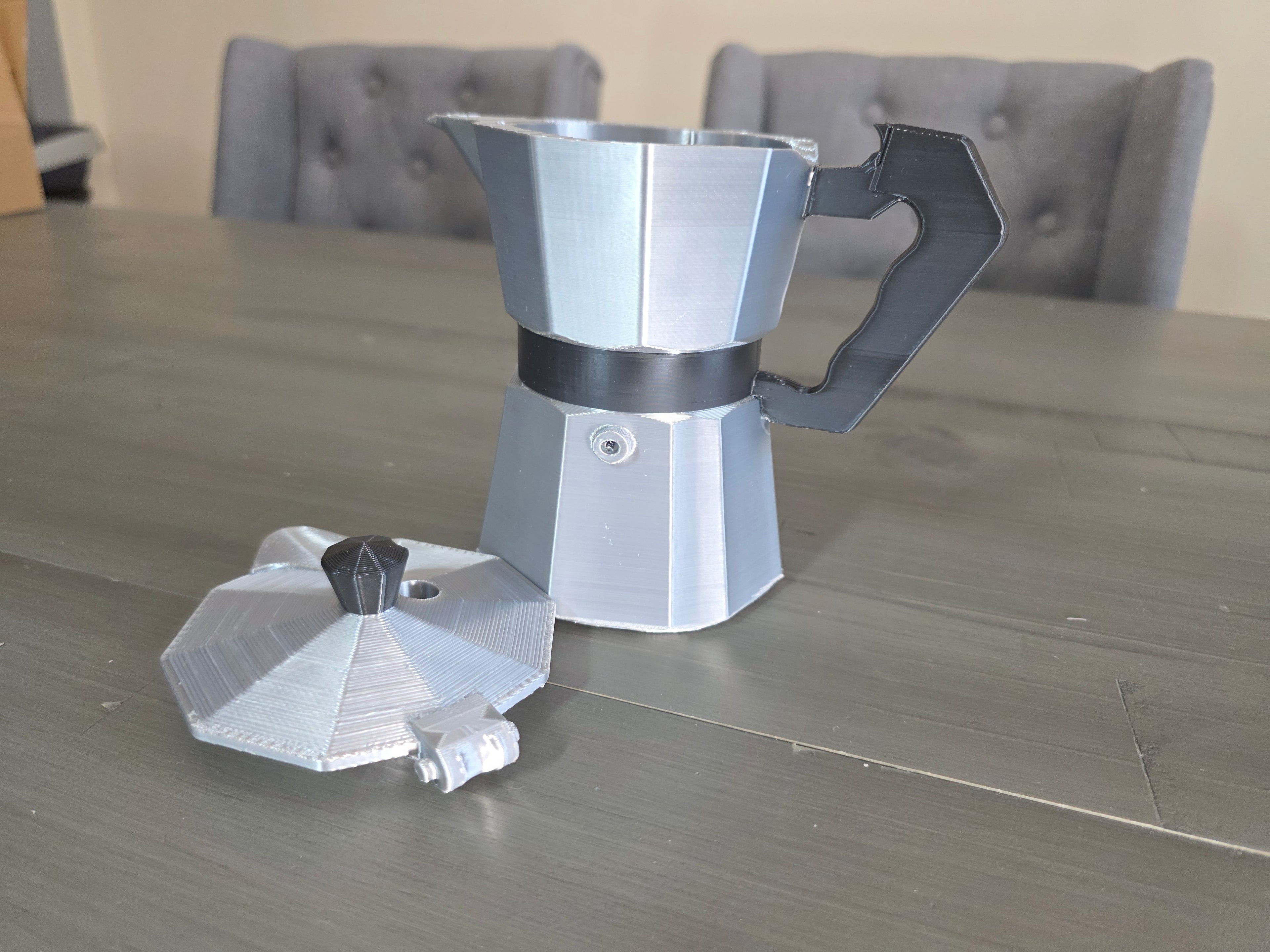 Puerto Rico Greca Can Holder Or Moka Pot Can Holder | 3D Printed Silk PLA | Boricua Coffee Pot Drink Holder | Puerto Rico Flag Decor