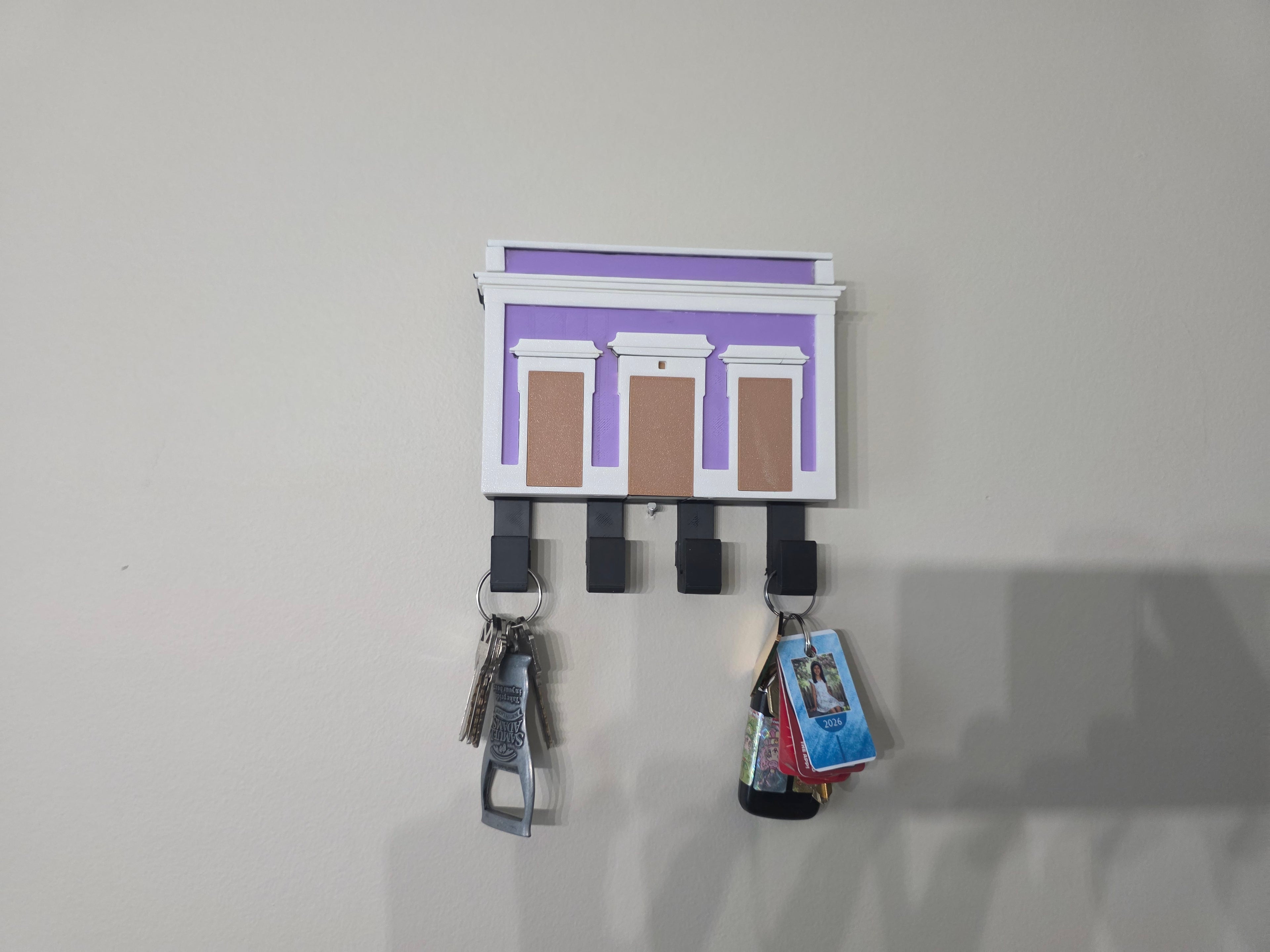 Puerto Rico San Juan Casita Key Holder | 3D Printed PLA Wall Key Rack | Old San Juan Inspired Home Decor | Entryway Organizer | Boricua Casa