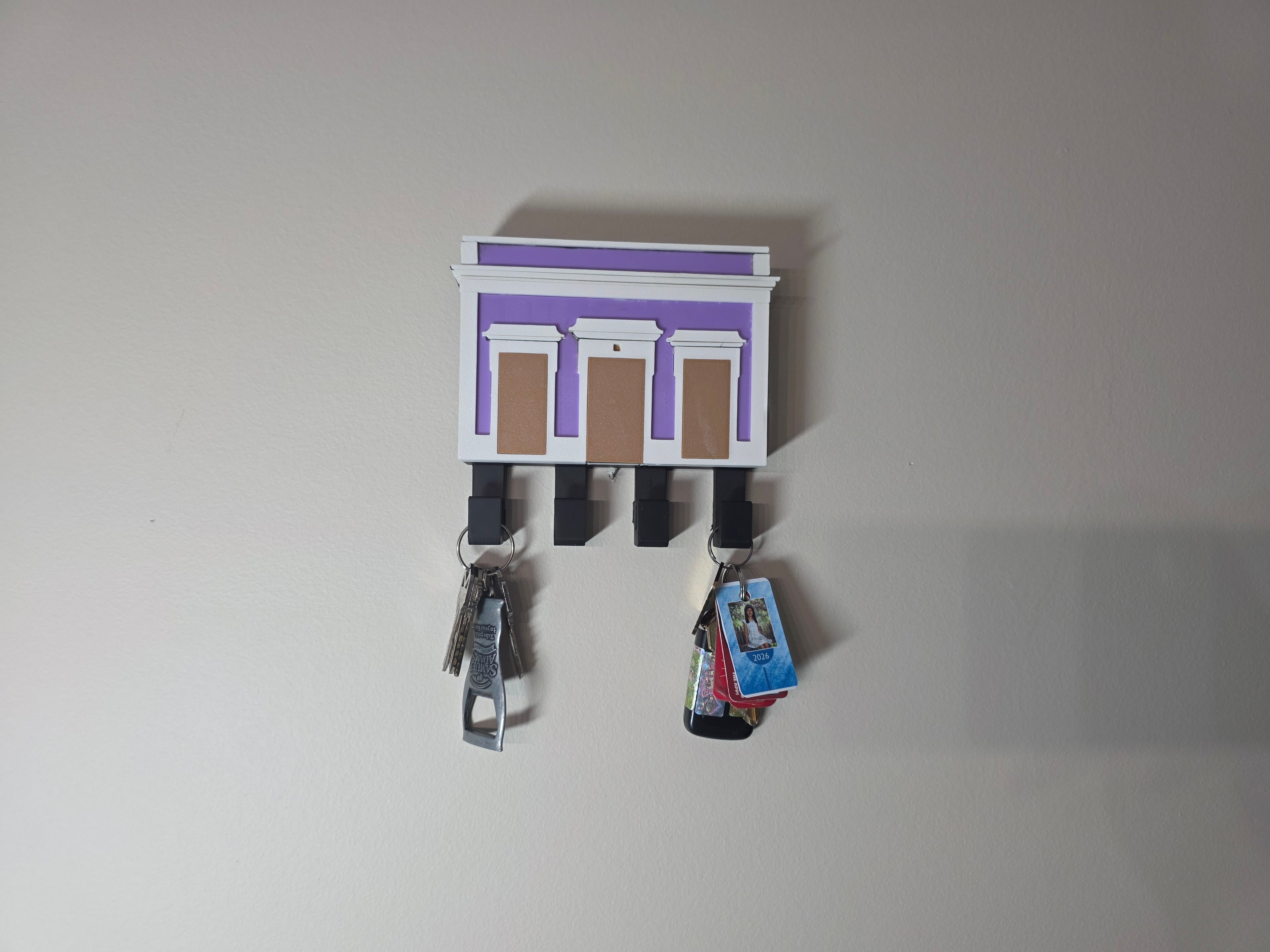 Puerto Rico San Juan Casita Key Holder | 3D Printed PLA Wall Key Rack | Old San Juan Inspired Home Decor | Entryway Organizer | Boricua Casa