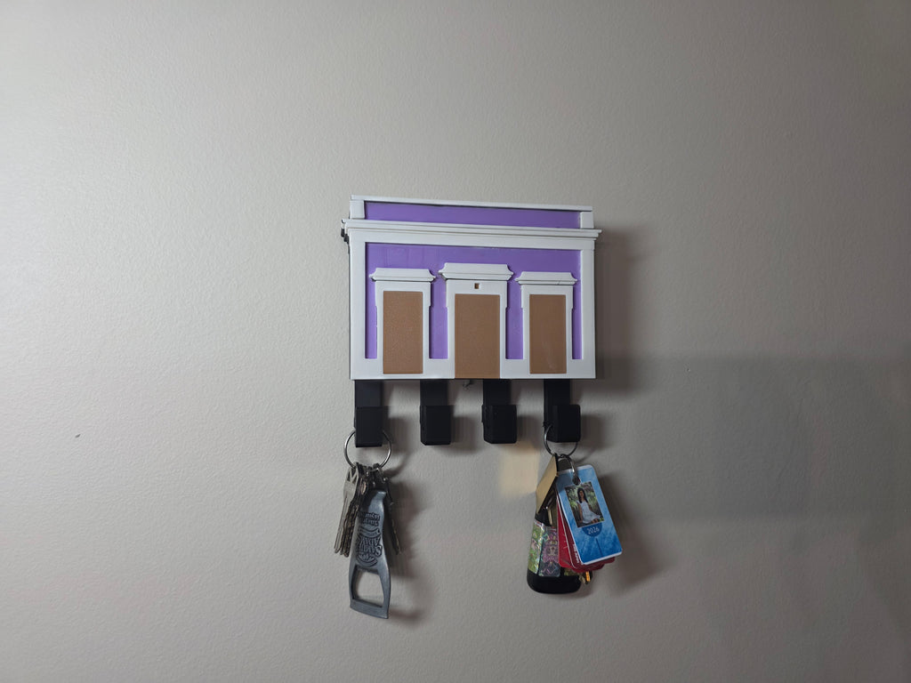 Puerto Rico San Juan Casita Key Holder | 3D Printed PLA Wall Key Rack | Old San Juan Inspired Home Decor | Entryway Organizer | Boricua Casa