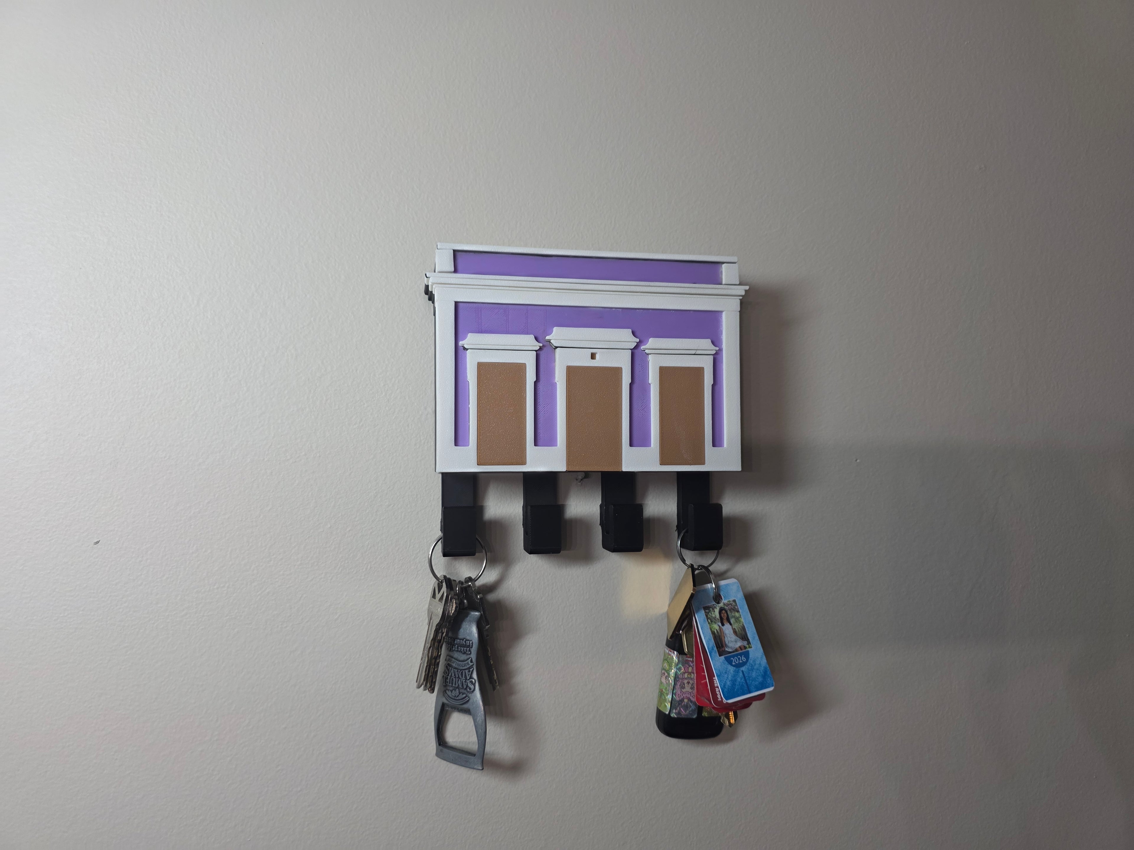 Puerto Rico San Juan Casita Key Holder | 3D Printed PLA Wall Key Rack | Old San Juan Inspired Home Decor | Entryway Organizer | Boricua Casa