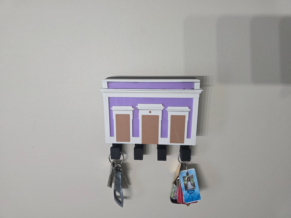 Puerto Rico San Juan Casita Key Holder | 3D Printed PLA Wall Key Rack | Old San Juan Inspired Home Decor | Entryway Organizer | Boricua Casa
