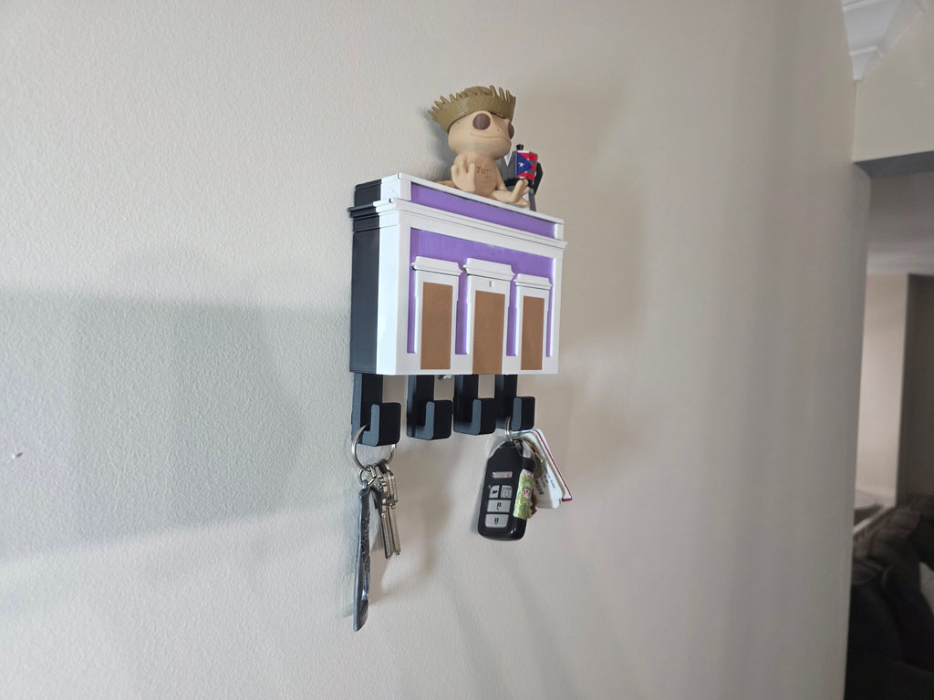 Puerto Rico San Juan Casita Key Holder | 3D Printed PLA Wall Key Rack | Old San Juan Inspired Home Decor | Entryway Organizer | Boricua Casa