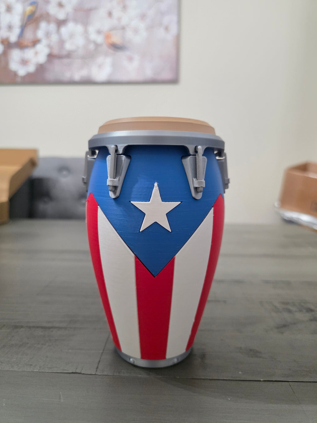 Puerto Rico Flag Conga Can Holder Or Limited Edition Glow in The Dark | 3D Printed PLA Soda Can Sleeve