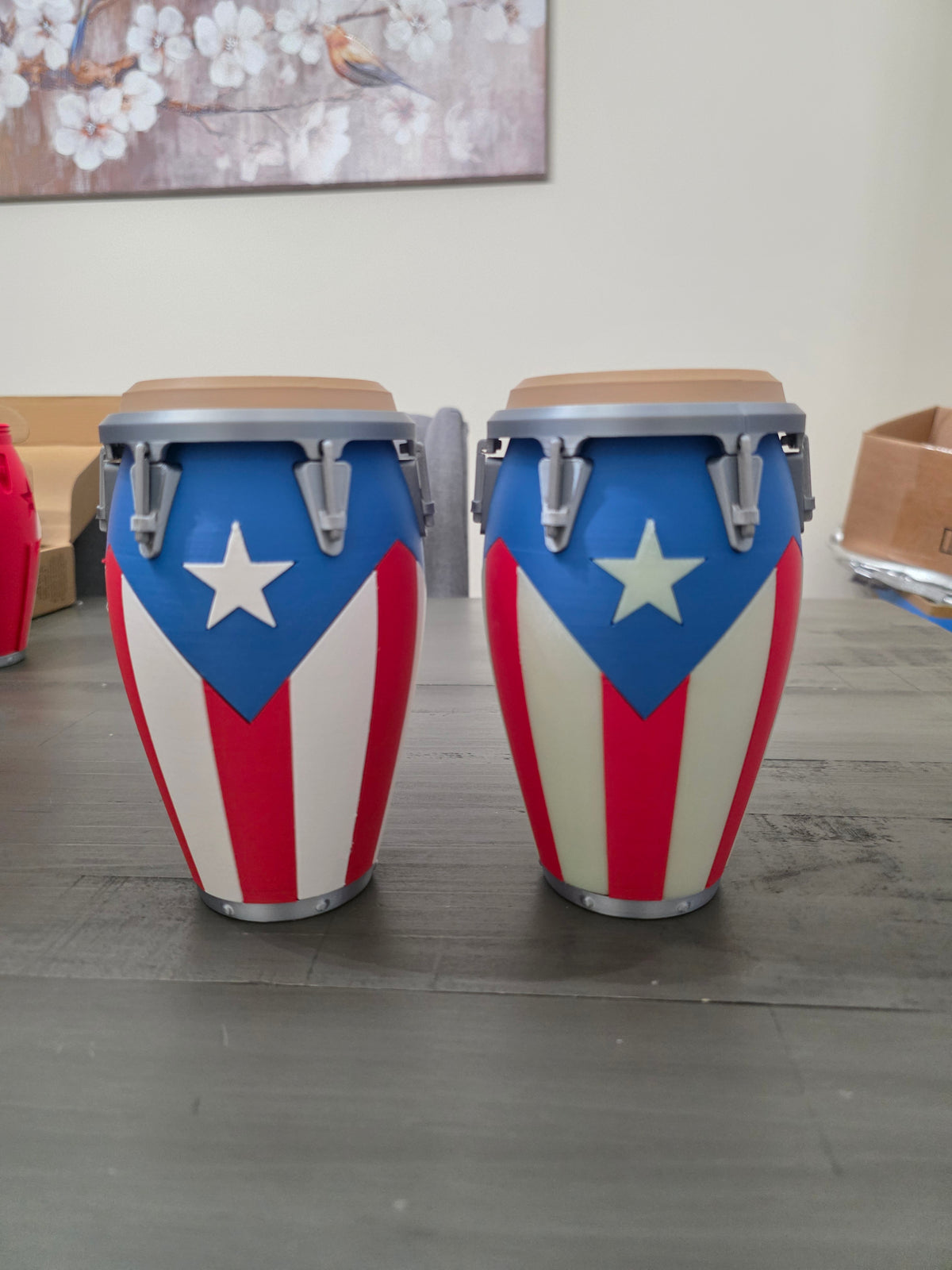 Puerto Rico Flag Conga Can Holder Or Limited Edition Glow in The Dark | 3D Printed PLA Soda Can Sleeve