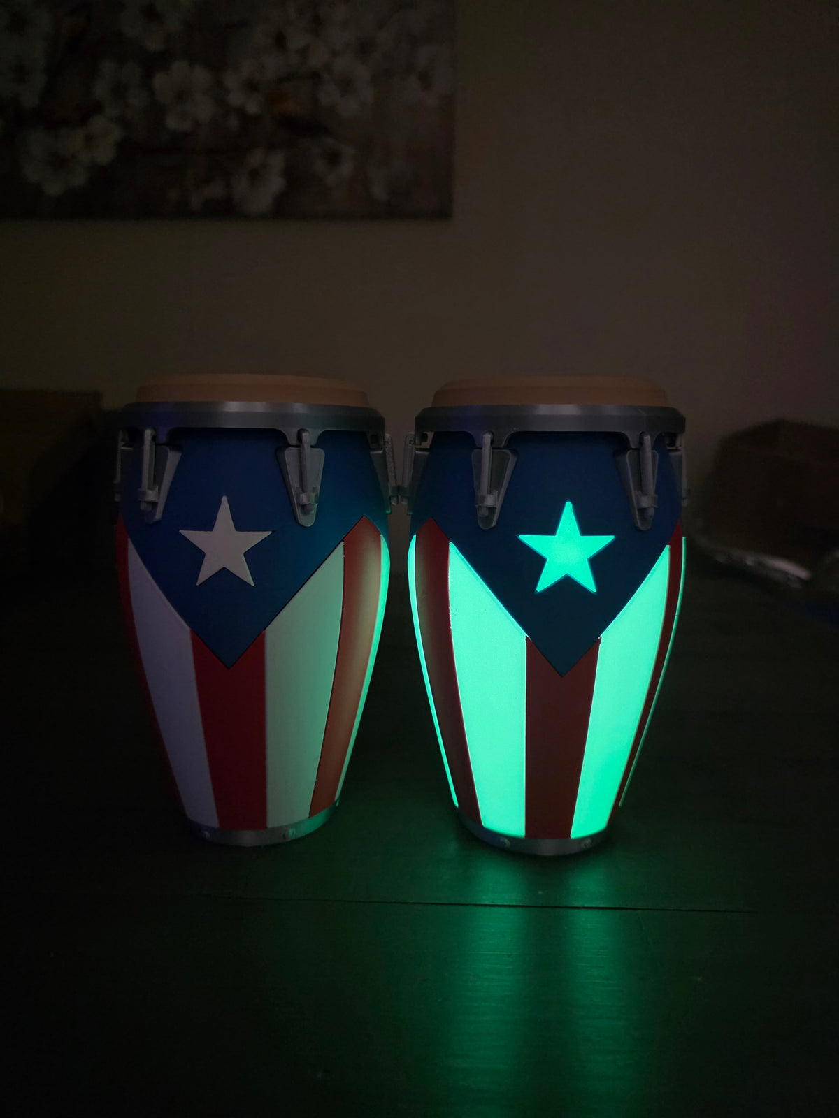 Puerto Rico Flag Conga Can Holder Or Limited Edition Glow in The Dark | 3D Printed PLA Soda Can Sleeve