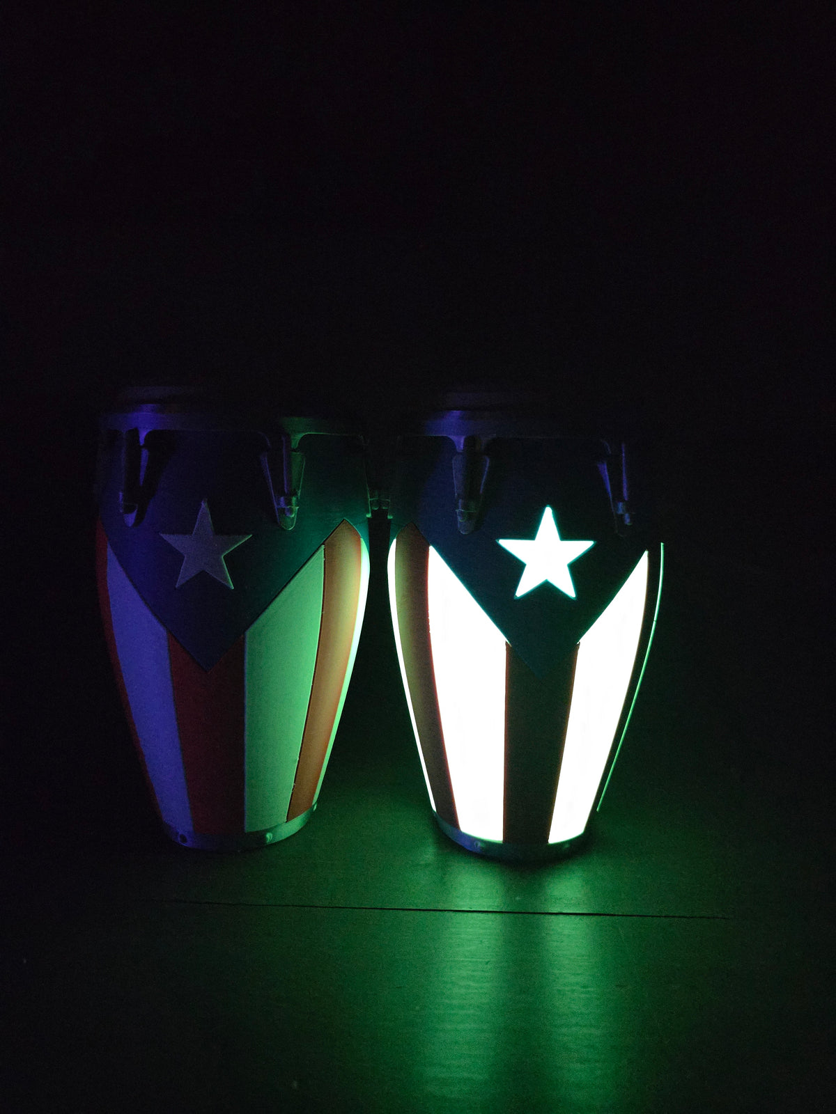 Puerto Rico Flag Conga Can Holder Or Limited Edition Glow in The Dark | 3D Printed PLA Soda Can Sleeve