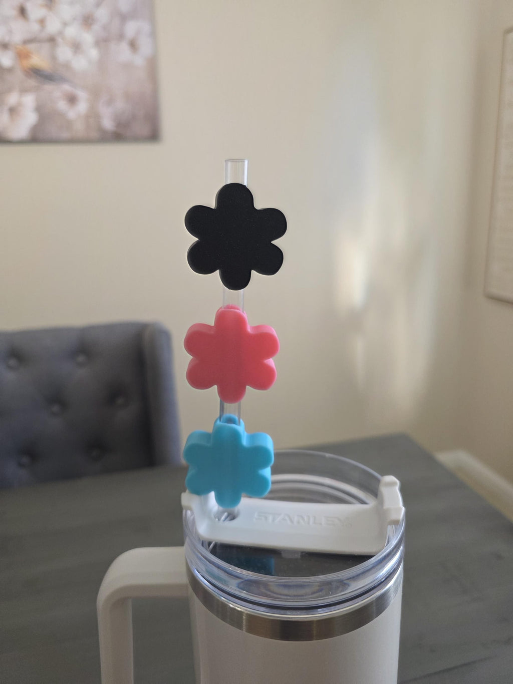 Puerto Rico Taíno Coquí & Taino Sun 3D Straw Toppers