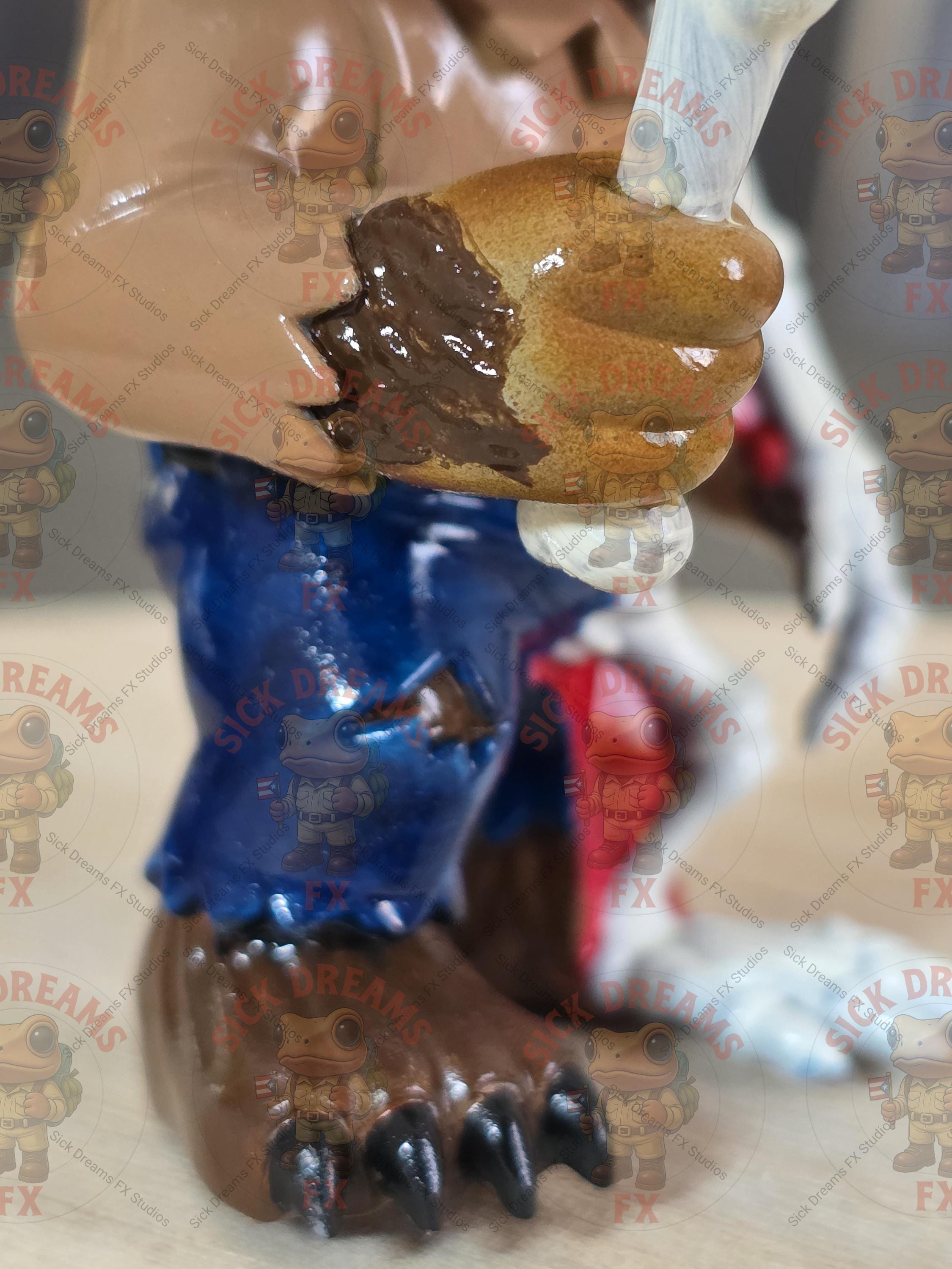 Coquí Werewolf Dissected Limited Edition Figurine | 3.5” Inch Resin 3D Printed Puerto Rican Frog Collectible | Halloween Horror Collectible