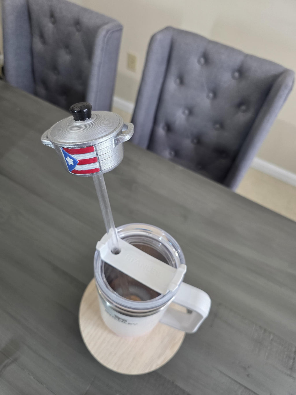 Puerto Rico Caldero 3D Straw Toppers