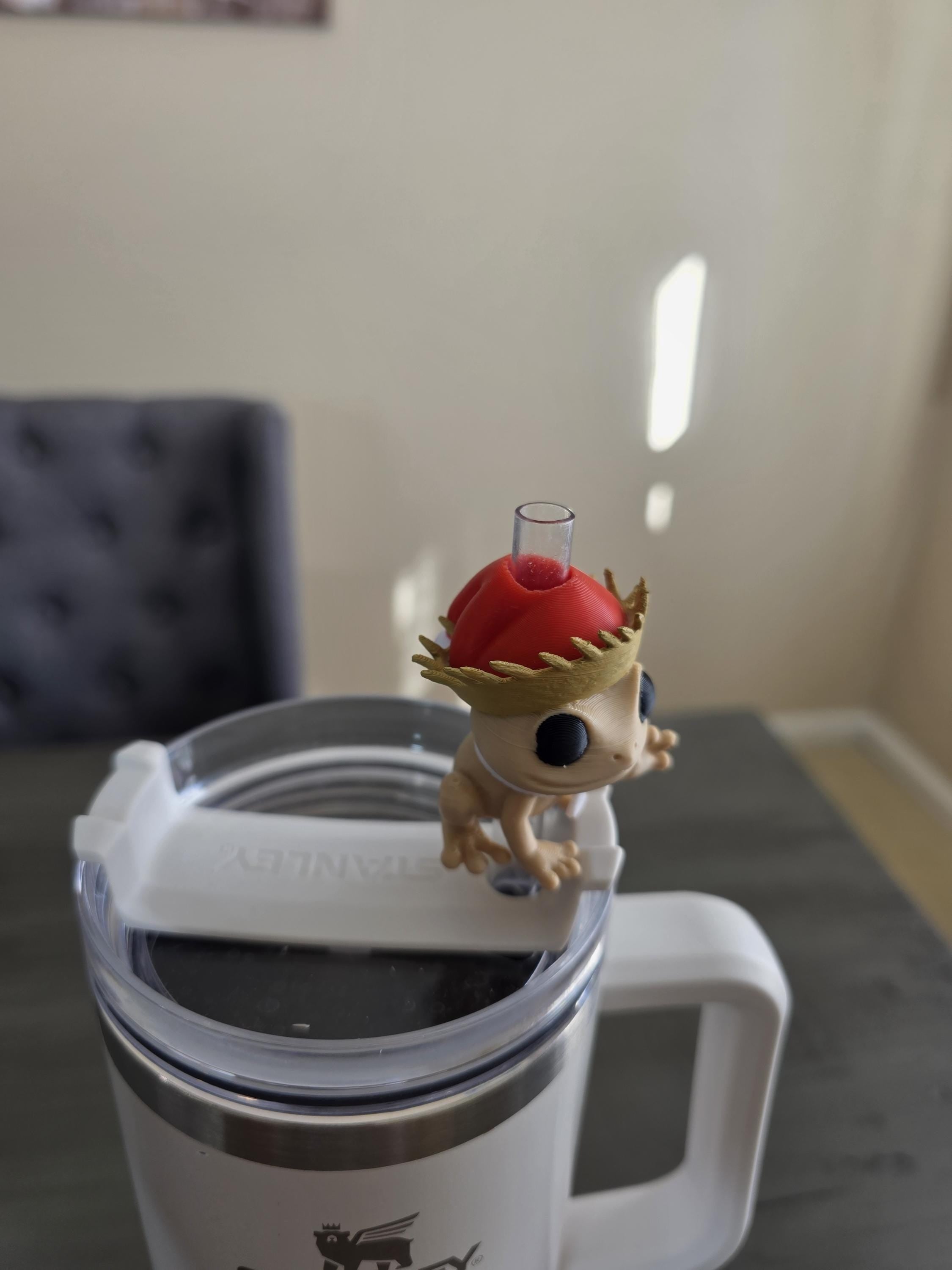 Puerto Rico Coquí with Pava & Santa Hat 3D Straw Topper