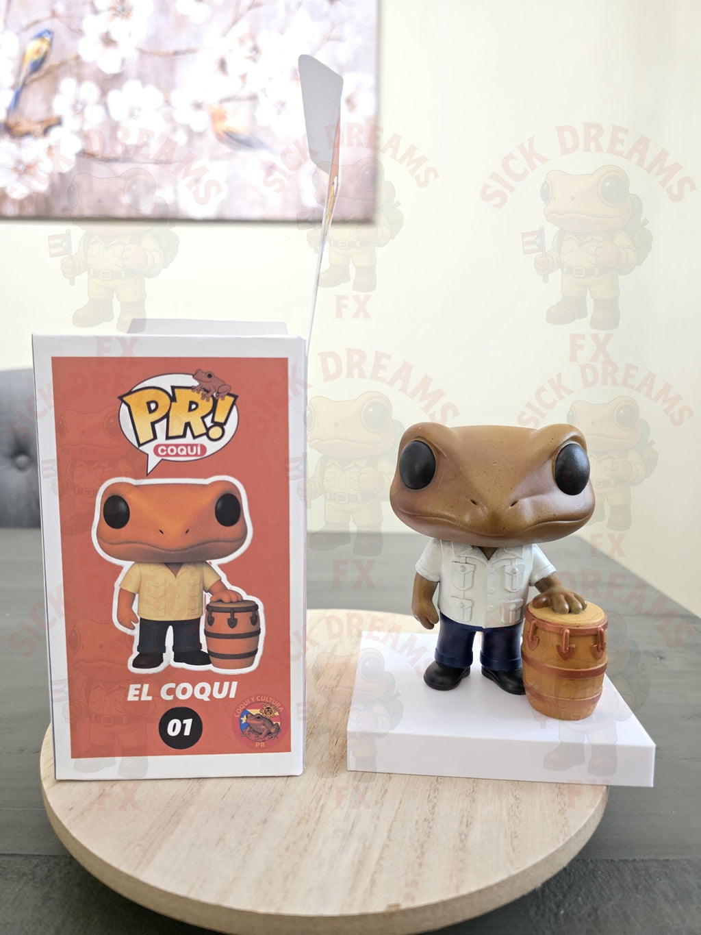El Coquí 01 Puerto Rico Custom Funko POP! Collectible Figure | 4 Inch ABS Resin | Limited Edition Handmade Toy | Hand Painted With Box