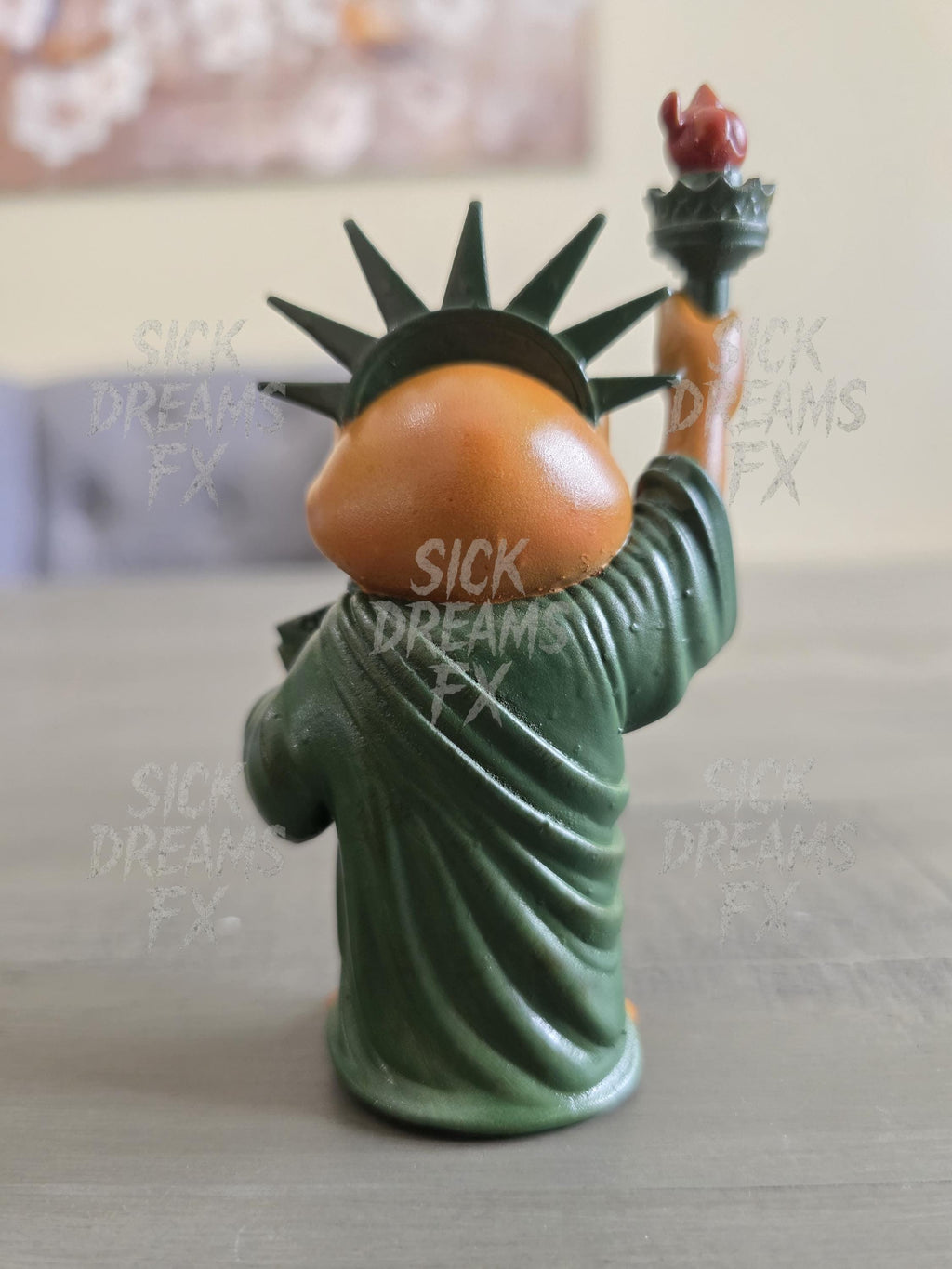Coquí Lady Liberty Coquí | 3" Puerto Rican Figurine | 3D Printed ABS Resin | Boricua Statue of Liberty Collectible Hand Painted