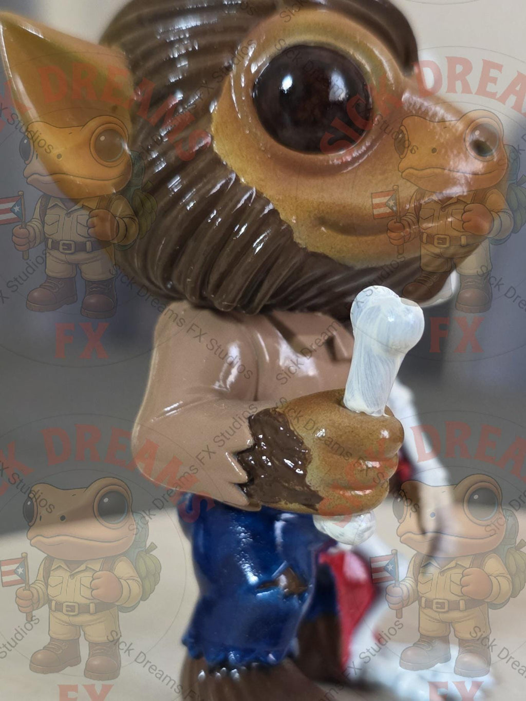 Coquí Werewolf Dissected Limited Edition Figurine | 3.5” Inch Resin 3D Printed Puerto Rican Frog Collectible | Halloween Horror Collectible