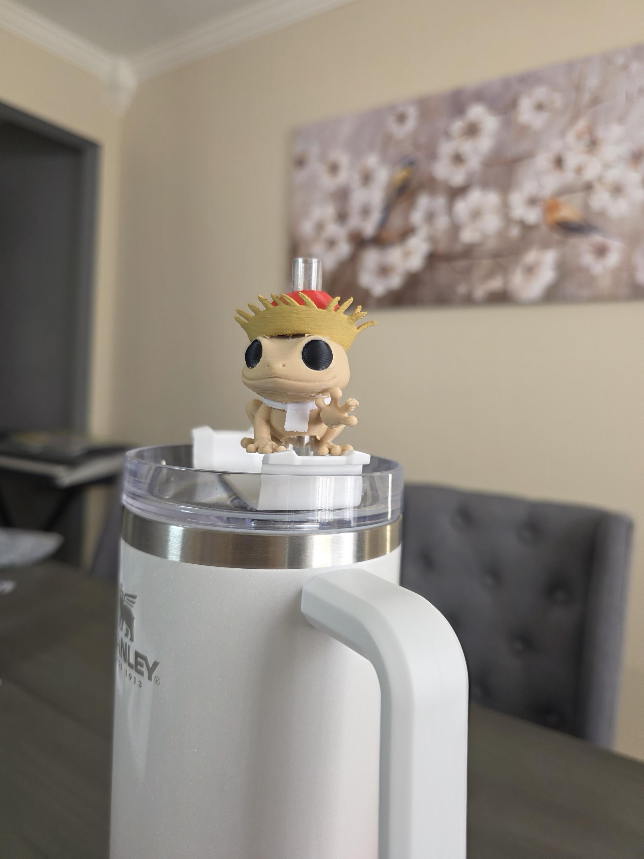 Puerto Rico Coquí with Pava & Santa Hat 3D Straw Topper