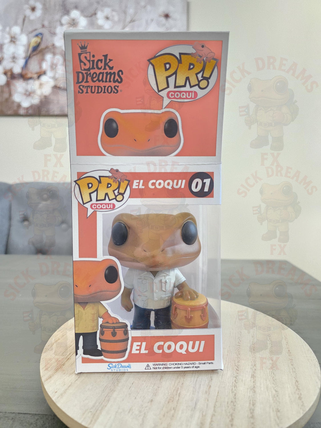 El Coquí 01 Puerto Rico Custom Funko POP! Collectible Figure | 4 Inch ABS Resin | Limited Edition Handmade Toy | Hand Painted With Box