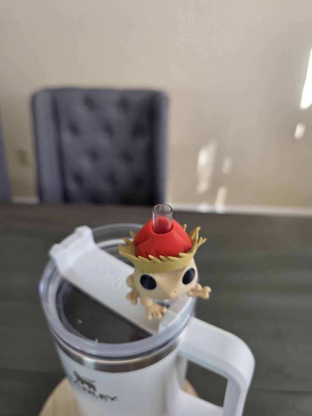 Puerto Rico Coquí with Pava & Santa Hat 3D Straw Topper