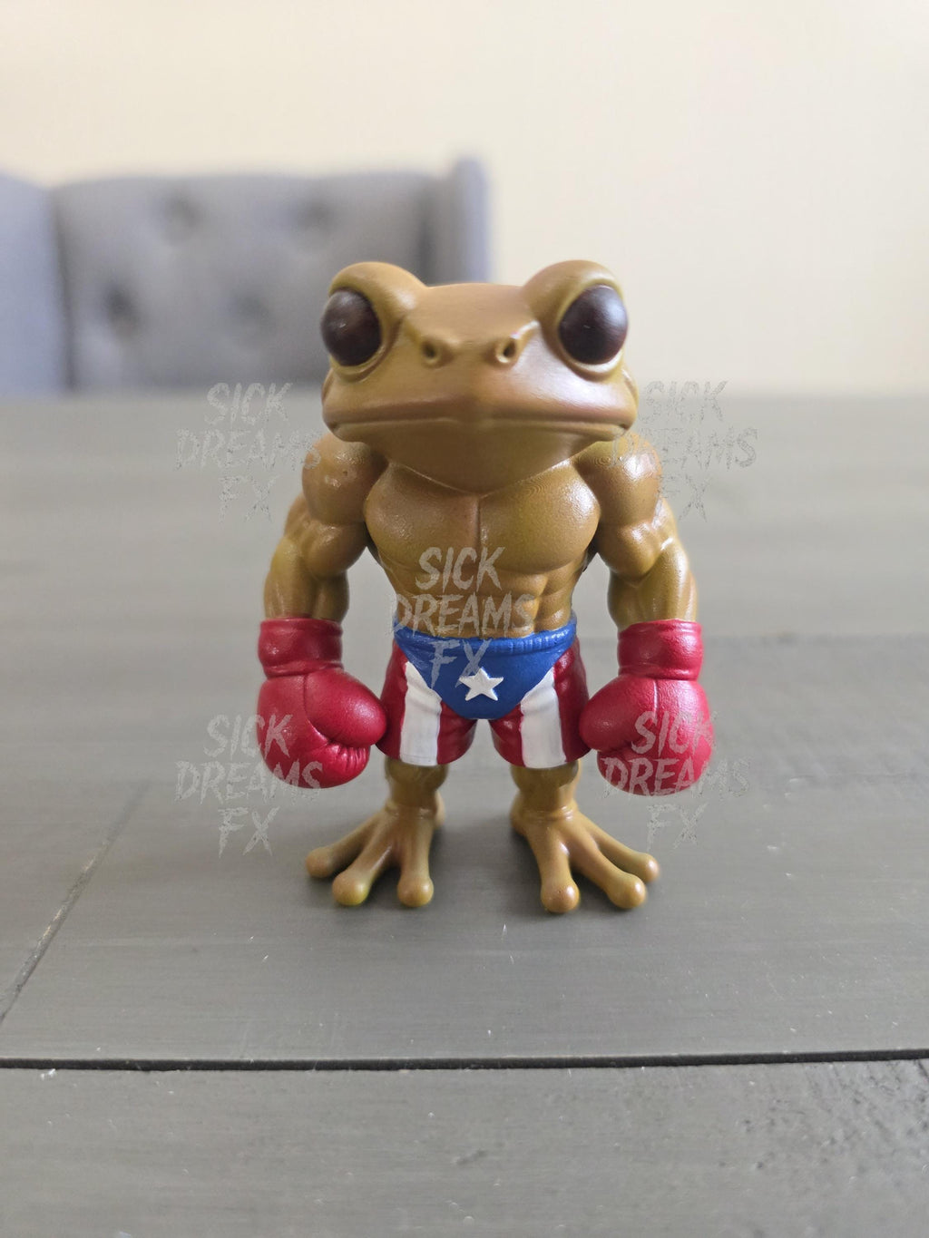 Coquí Boxeador | 3.15” Puerto Rican Boxer Figurine | ABS Resin Hand-Painted Collectible | Tito Trinidad Tribute | Bad Bunny Sapo Concho
