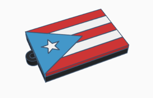 Puerto Rico Flag Can Tab Opener STL File