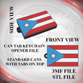 Puerto Rico Flag Can Tab Opener STL File
