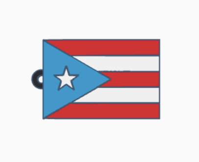 Puerto Rico Flag Can Tab Opener STL File