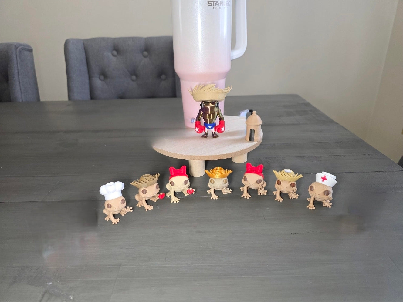 Puerto Rico Coquí Asaltos Pack – 10pc 3D Printed Straw Charms | 10mm Straw Charms | Boricua Holiday Cup Accessories