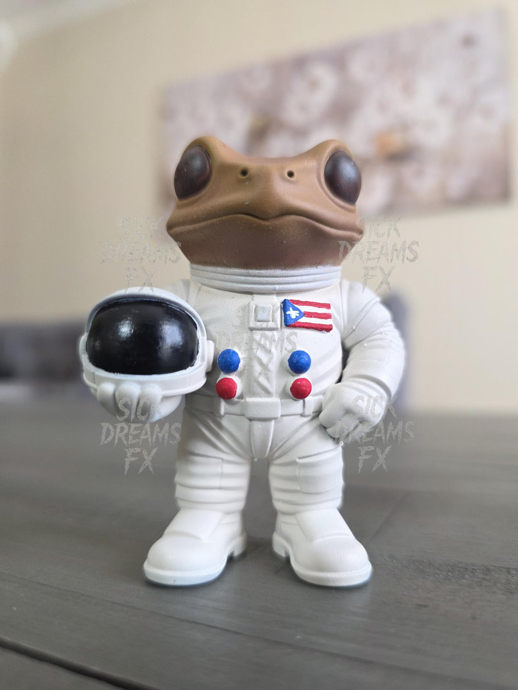 Puerto Rican Coquí Astronaut Figurine | Honoring NASA Astronaut Joseph M. Acaba | 3D Printed Collectible in ABS Resin | Boricua Space Pride