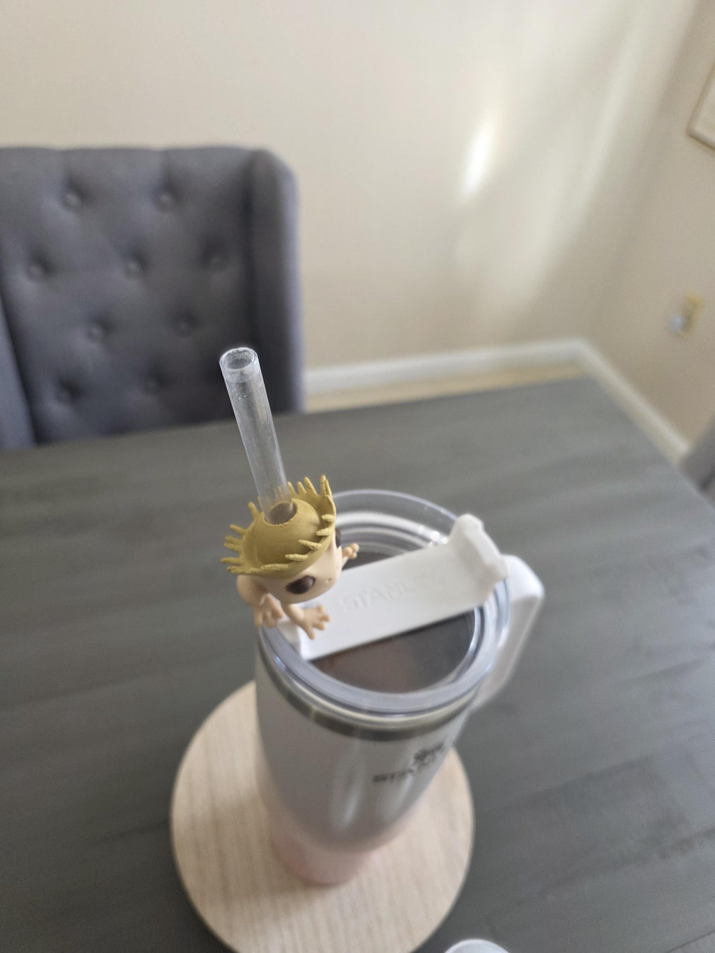 Puerto Rico Coquí with Pava 3D Straw Topper