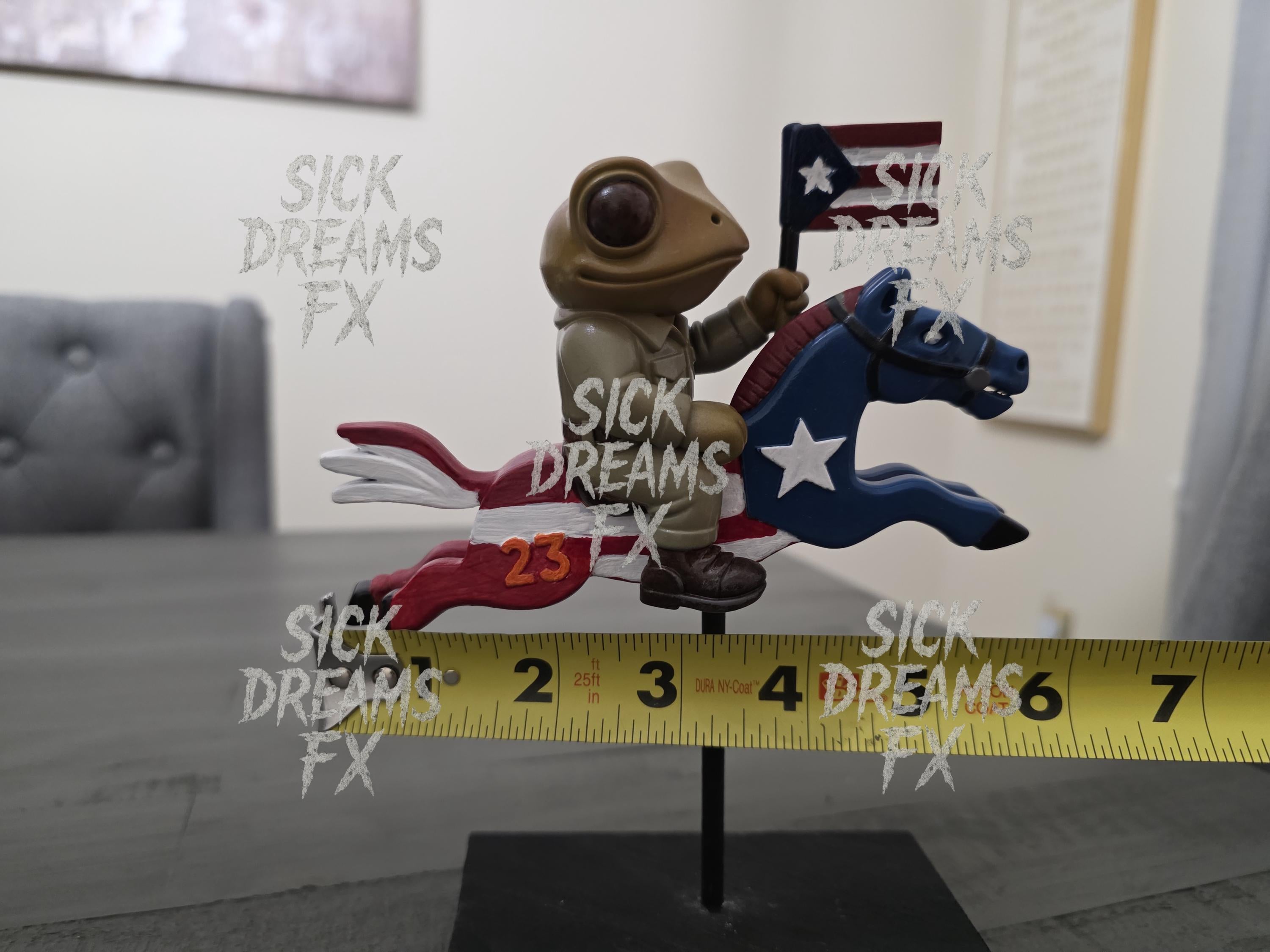 Coquí y Caballito de Pica | 7” Puerto Rican Resin Figure | 3D Printed Collectible | Boricua Folklore Art Piece