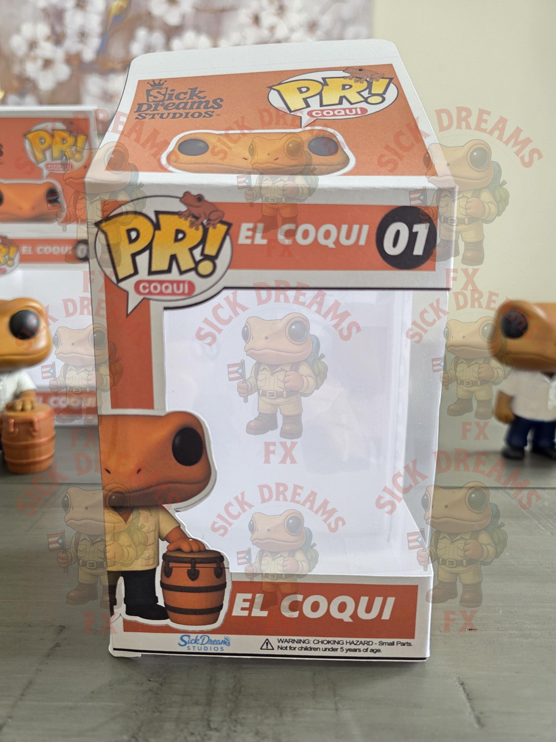 El Coquí 01 Puerto Rico Custom Funko POP! Collectible Figure | 4 Inch ABS Resin | Limited Edition Handmade Toy | Hand Painted With Box