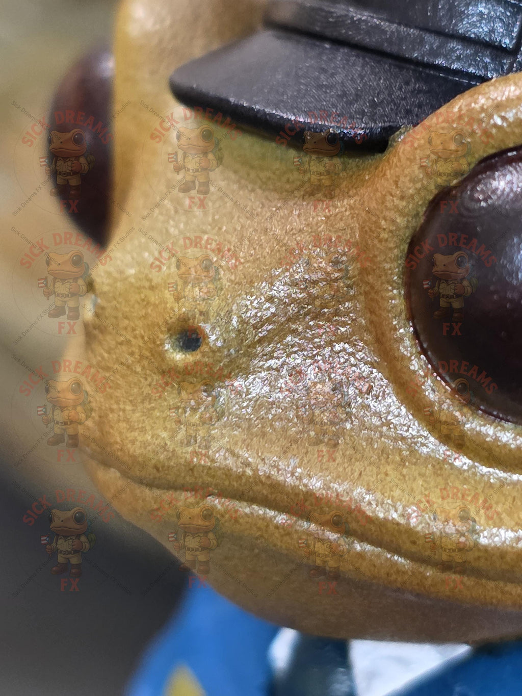 Puerto Rican Coquí Policía Police Officer Figurine | 3D Printed ABS Resin Collectible | 3” Tall | Hand-Painted Boricua Tribute PR