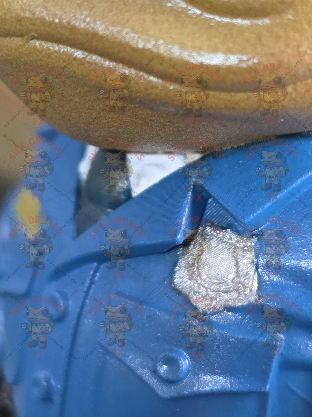 Puerto Rican Coquí Policía Police Officer Figurine | 3D Printed ABS Resin Collectible | 3” Tall | Hand-Painted Boricua Tribute PR