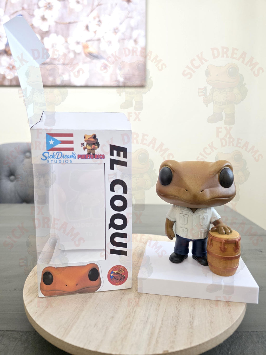 El Coquí 01 Puerto Rico Custom Funko POP! Collectible Figure | 4 Inch ABS Resin | Limited Edition Handmade Toy | Hand Painted With Box