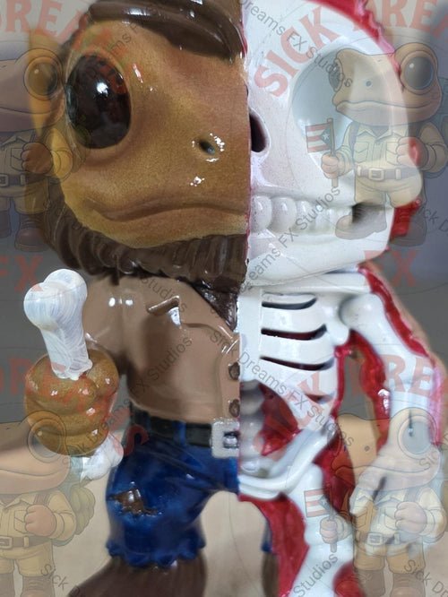 Coquí Werewolf Dissected Limited Edition Figurine | 3.5” Inch Resin 3D Printed Puerto Rican Frog Collectible | Halloween Horror Collectible