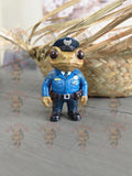 Puerto Rican Coquí Policía Police Officer Figurine | 3D Printed ABS Resin Collectible | 3” Tall | Hand-Painted Boricua Tribute PR