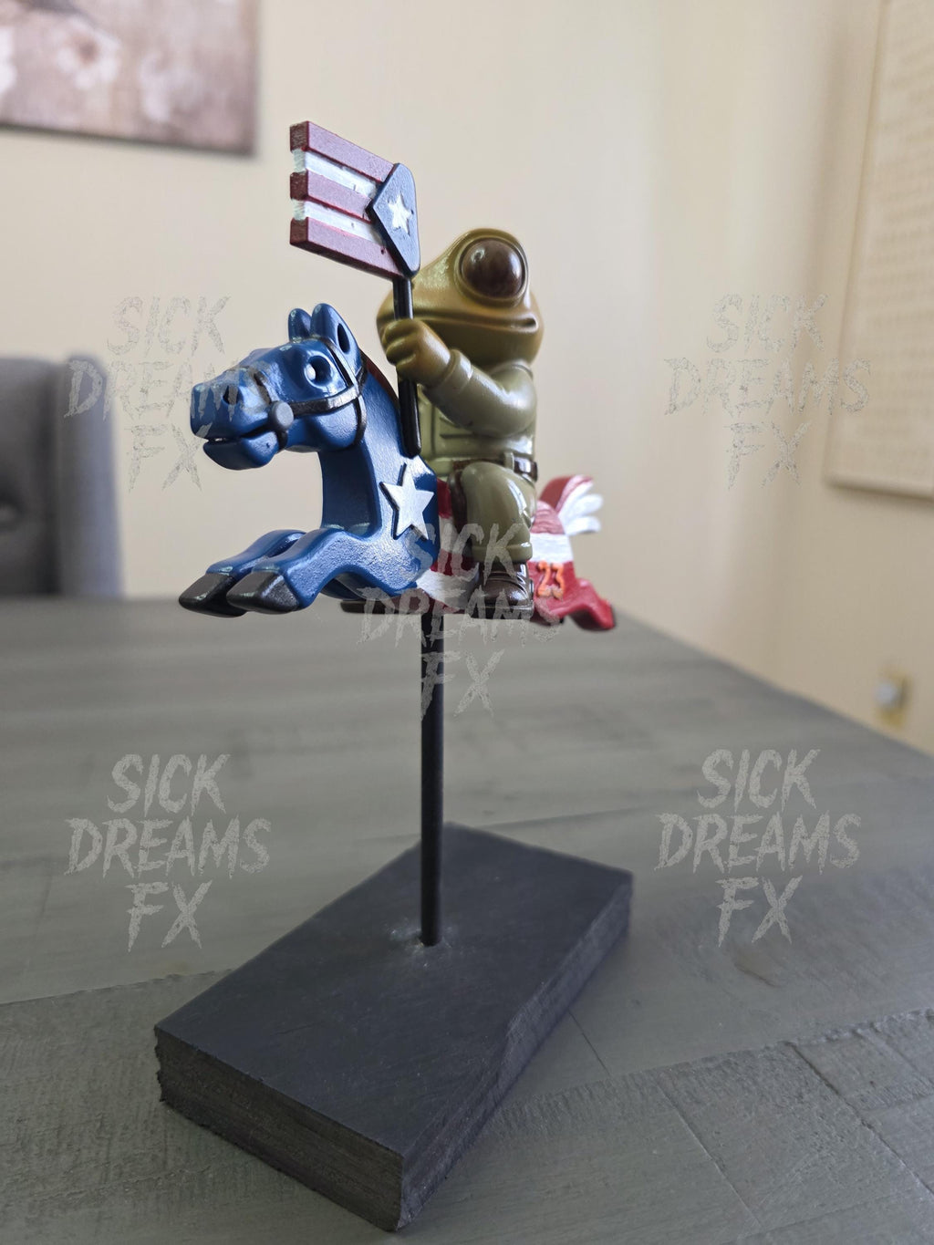 Coquí y Caballito de Pica | 7” Puerto Rican Resin Figure | 3D Printed Collectible | Boricua Folklore Art Piece