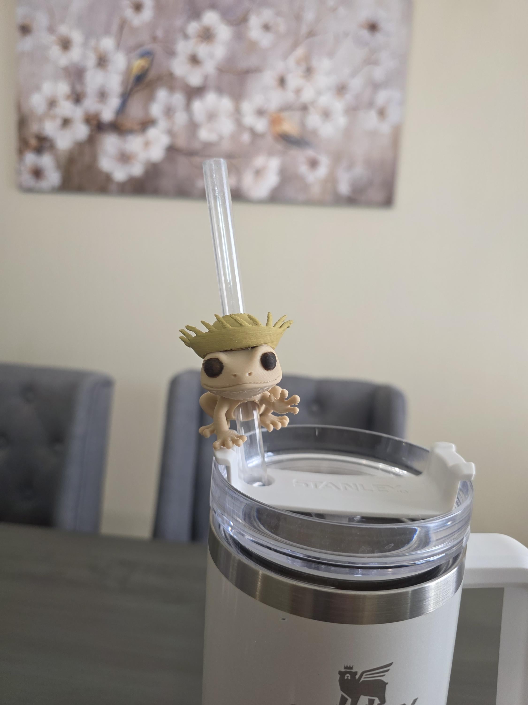 Puerto Rico Coquí with Pava 3D Straw Topper