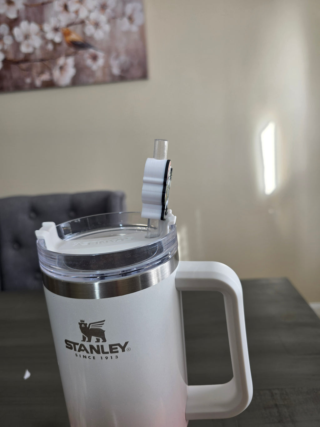 Philadelphia Eagles Santa Clause Straw Charm – 3D Printed PLA, Fits 10mm -11mm Tumbler Straw | Straw Cover Topper Tumbler Accessory