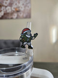 Philadelphia Eagles Santa Clause Straw Charm – 3D Printed PLA, Fits 10mm -11mm Tumbler Straw | Straw Cover Topper Tumbler Accessory
